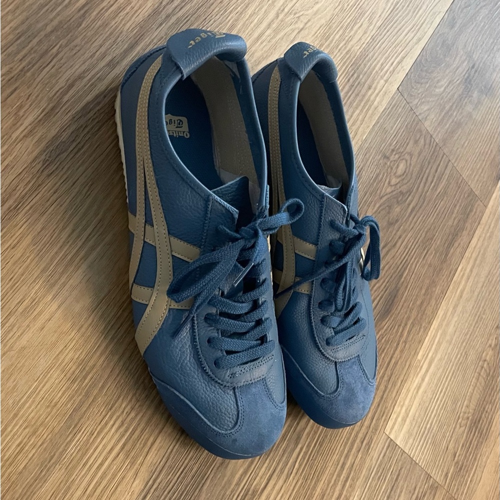 Onitsuka Tiger by Asics Blue and Tan Sneakers